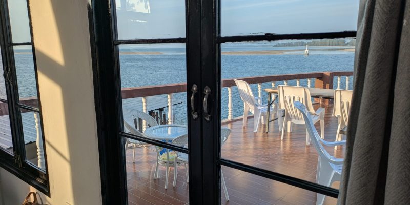 Die Sicht auf die Terrasse...