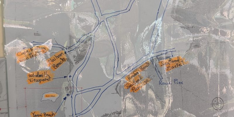 An diesem "Stadtplan" bekommen wir im Hotel die wichtigsten "Must see" Plätze erläutert - und nein, selbstverständlich ist der nicht maßstabsgetreu 🤪 wp-1740979566684454618398893519045